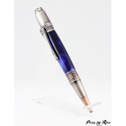Unique art deco style ballpoint pen with a stunning custom resin