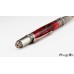 Custom ballpoint twist pen with deep red mesh resin