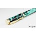 Stunning handmade fountain pen with a beautiful custom green resin