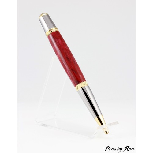 Handcrafted ballpoint twist pen with a custom hand poured resin