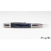 Stunning color on a custom ballpoint pen handcrafted with gun metal trim