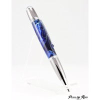 Twist to open ballpoint pen with a beautiful resin and chrome trim