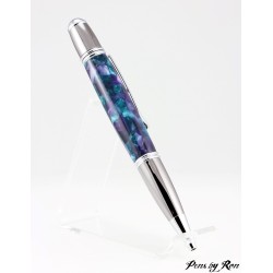 Unique custom resin on a twist to open quality handcrafted ballpoint pen