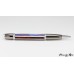 Red, White and Blue abalone and mother of pearl ballpoint pen