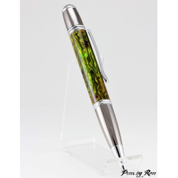 Stunning handmade ballpoint pen with a gold paua abalone material
