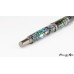 Unique Mexican Green Abalone rollerball pen handmade with gun metal accents.