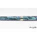 Stunning abalone roller ball pen handcrafted with rhodium and gold accents