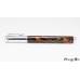 Magnetic capped roller ball pen with a stunning resin and chrome accents