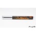 Magnetic capped roller ball pen with a stunning resin and chrome accents