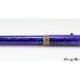 Handcrafted Greek style rollerball pen with unique blue dyed abalone