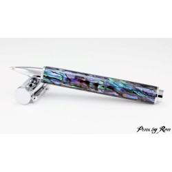 Beautiful handcrafted abalone rollerball pen with a unique magnetic cap