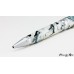 Beautiful marbled ballpoint pen handcrafted with chrome accents
