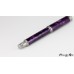 Stunning purple abalone fountain pen handmade with titanium accents