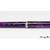 Stunning purple abalone fountain pen handmade with titanium accents