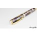 Custom white abalone handmade fountain pen with gold and chrome trim