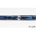 Beautiful custom fountain pen with a stunning blue resin