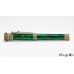 Beautiful Greek style abalone fountain pen with antique brass trim