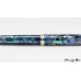 Stunning Paua Abalone roller ball pen with rhodium accents