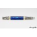 Gold and Black Titanium twist ballpoint pen with beautiful blue abalone material