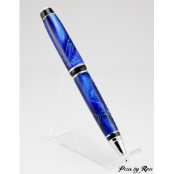 Handmade ballpoint twist pen with a unique mesh resin