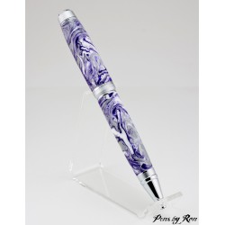 Ballpoint twist to open pen with a stunning hand poured acrylic resin