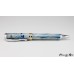 Beautiful twist handcrafted ballpoint pen with gold and chrome accents and a stunning resin