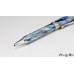 Beautiful twist handcrafted ballpoint pen with gold and chrome accents and a stunning resin