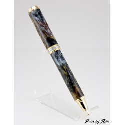 Unique diamond infused acrylic material on a handmade ballpoint pen