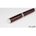 Stunning red abalone on a rollerball pen handcrafted with rhodium accents