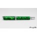 Stunning green mesh resin on a handcrafted rollerball pen with chrome accents