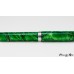 Stunning green mesh resin on a handcrafted rollerball pen with chrome accents