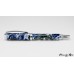 Handcrafted chrome rollerball pen with mesmerizing swirled acrylic pattern