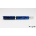 Handcrafted fountain pen with a beautiful swirled resin and rhodium trim