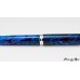 Handcrafted fountain pen with a beautiful swirled resin and rhodium trim