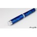 Blue abalone fountain pen handcrafted with chrome trim