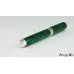 Stunning emerald abalone roller ball pen handmade with rhodium trim