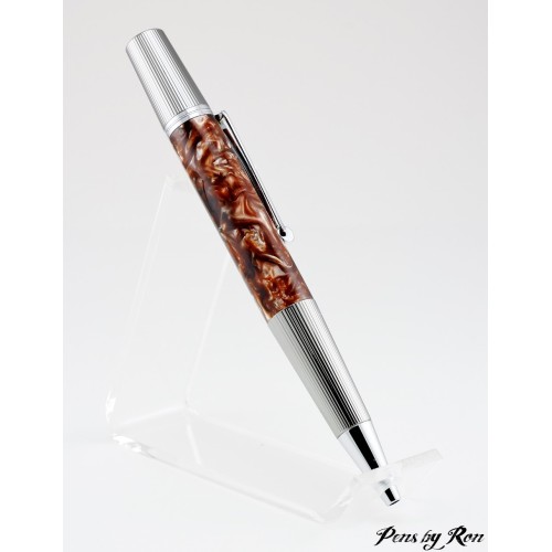 Stunning crushed velvet resin on a custom ballpoint pen